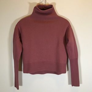 Wilfred Coral Cropped Turtle Neck sweater size XS